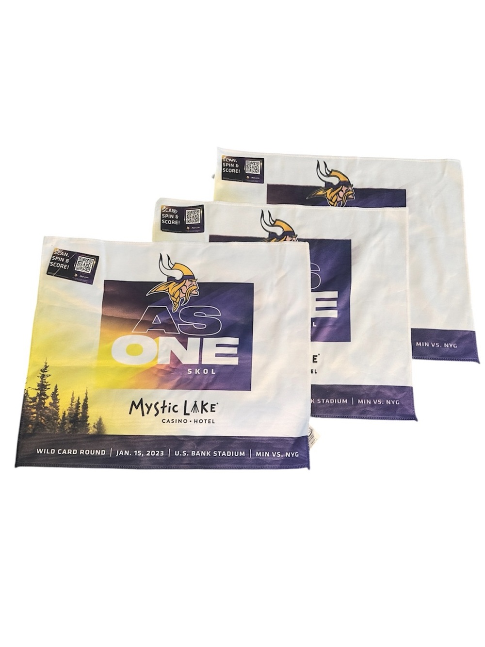 Mystic White, Purple & Yellow 'AS ONE' Rally Towels